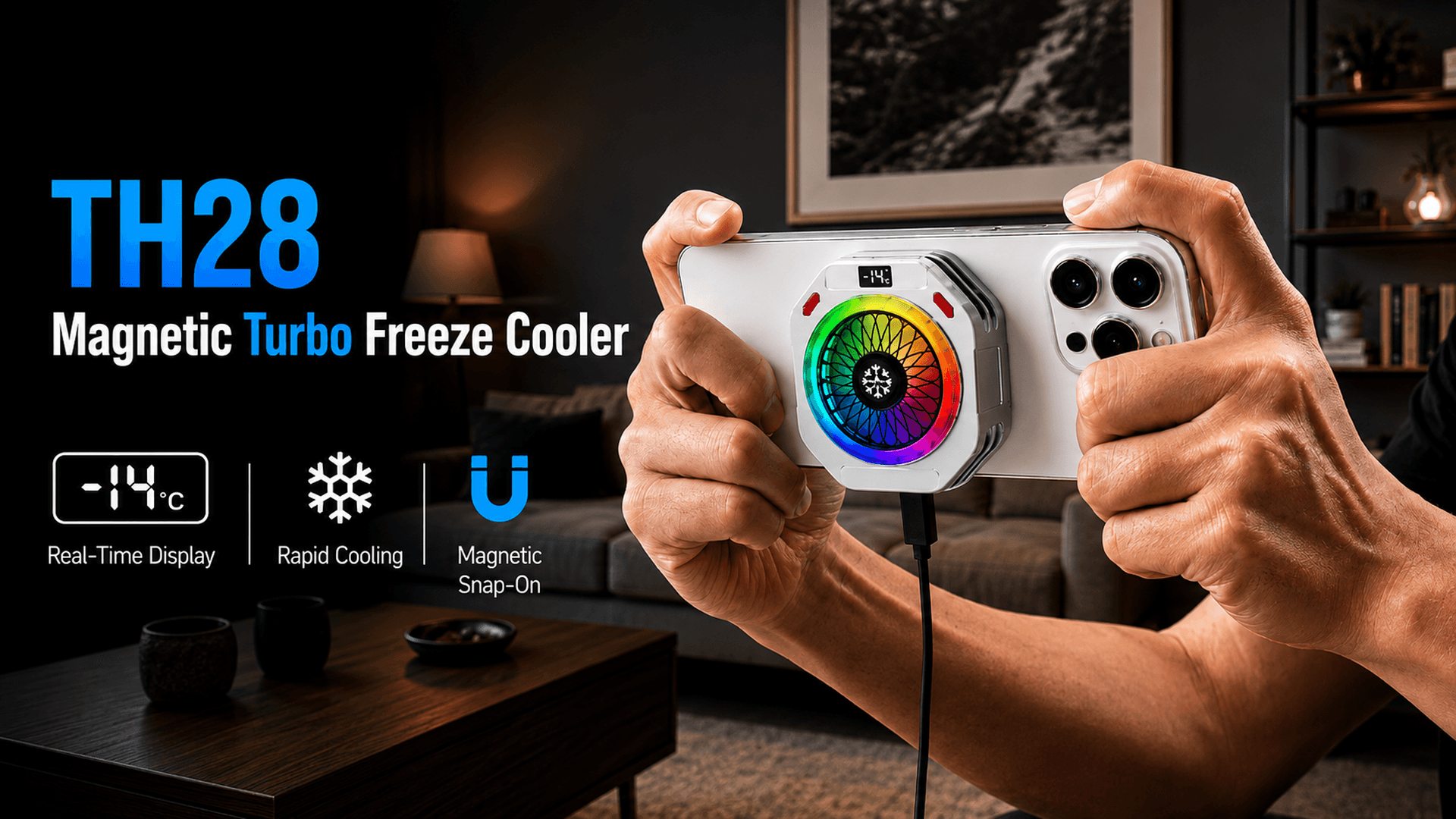 TH12 32W Magnetic Phone Cooler for MagSafe