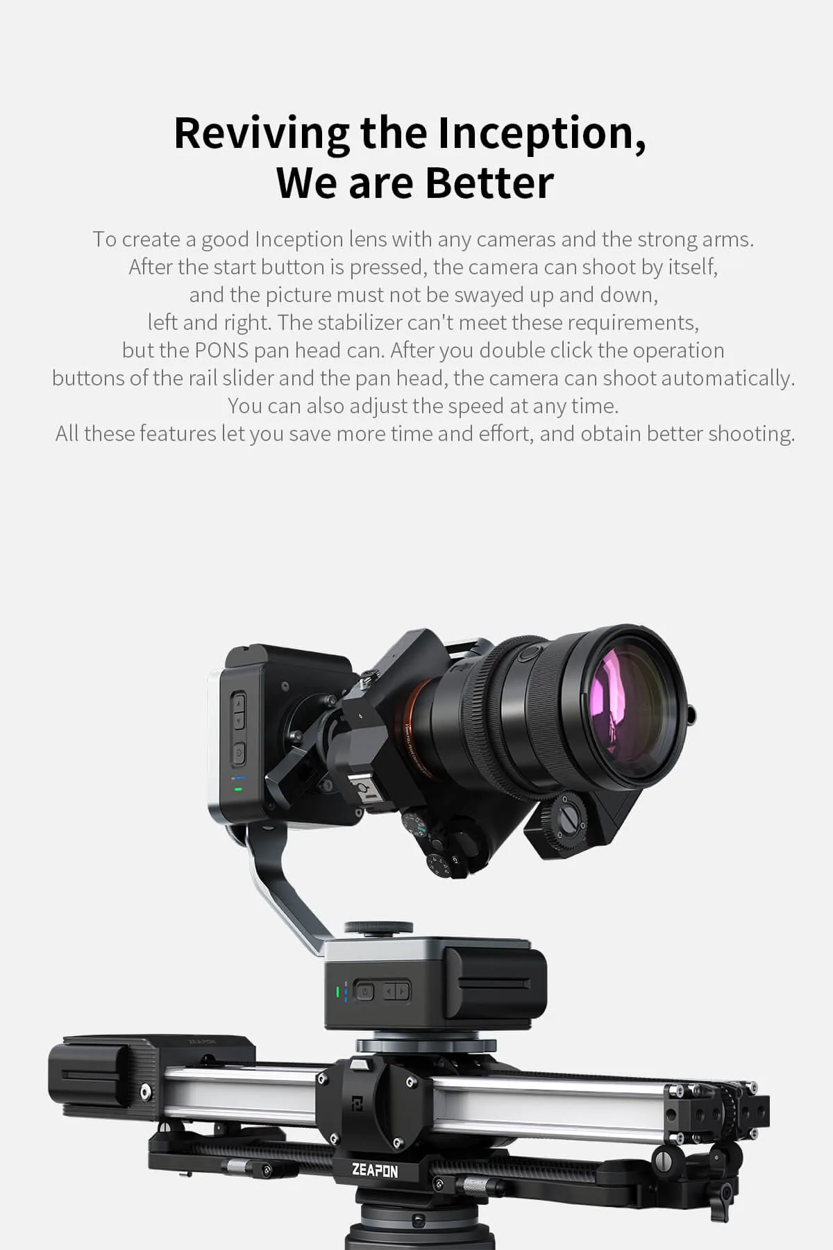 PONS PT Motorized Pan Head - zeapon.com