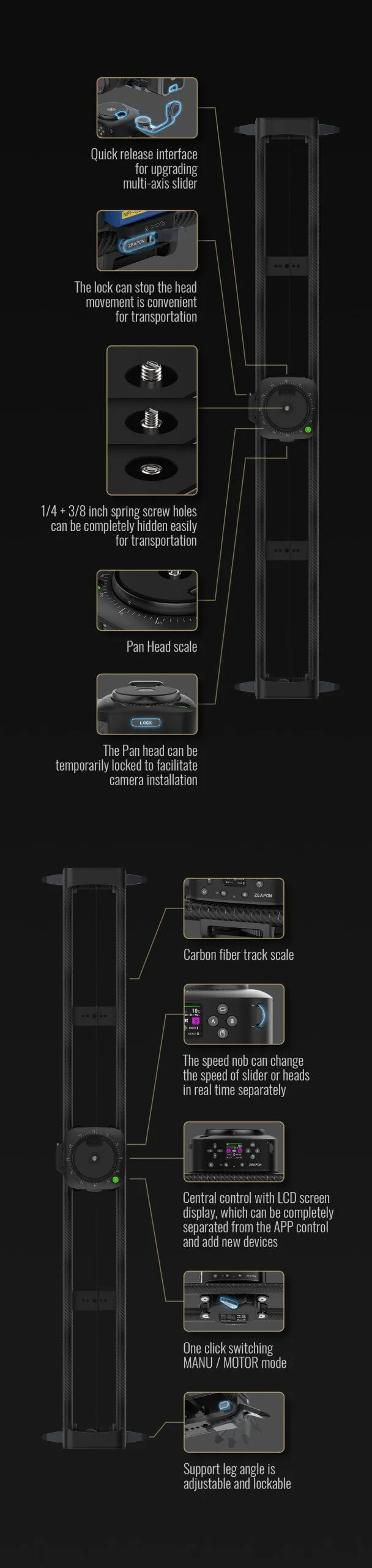 AXIS Multi-axis Motorized Slider - zeapon.com