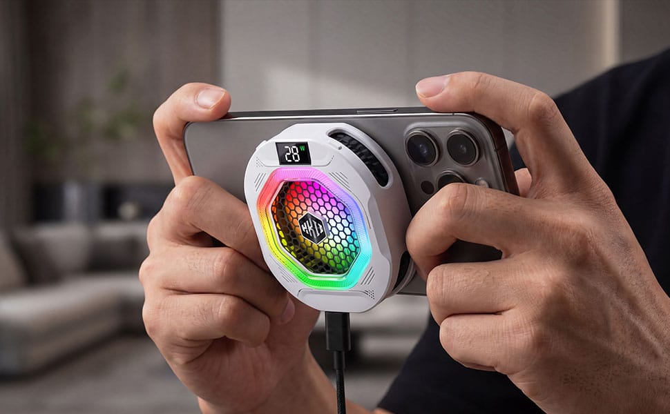 TH12 magnetic phone cooler feature 12