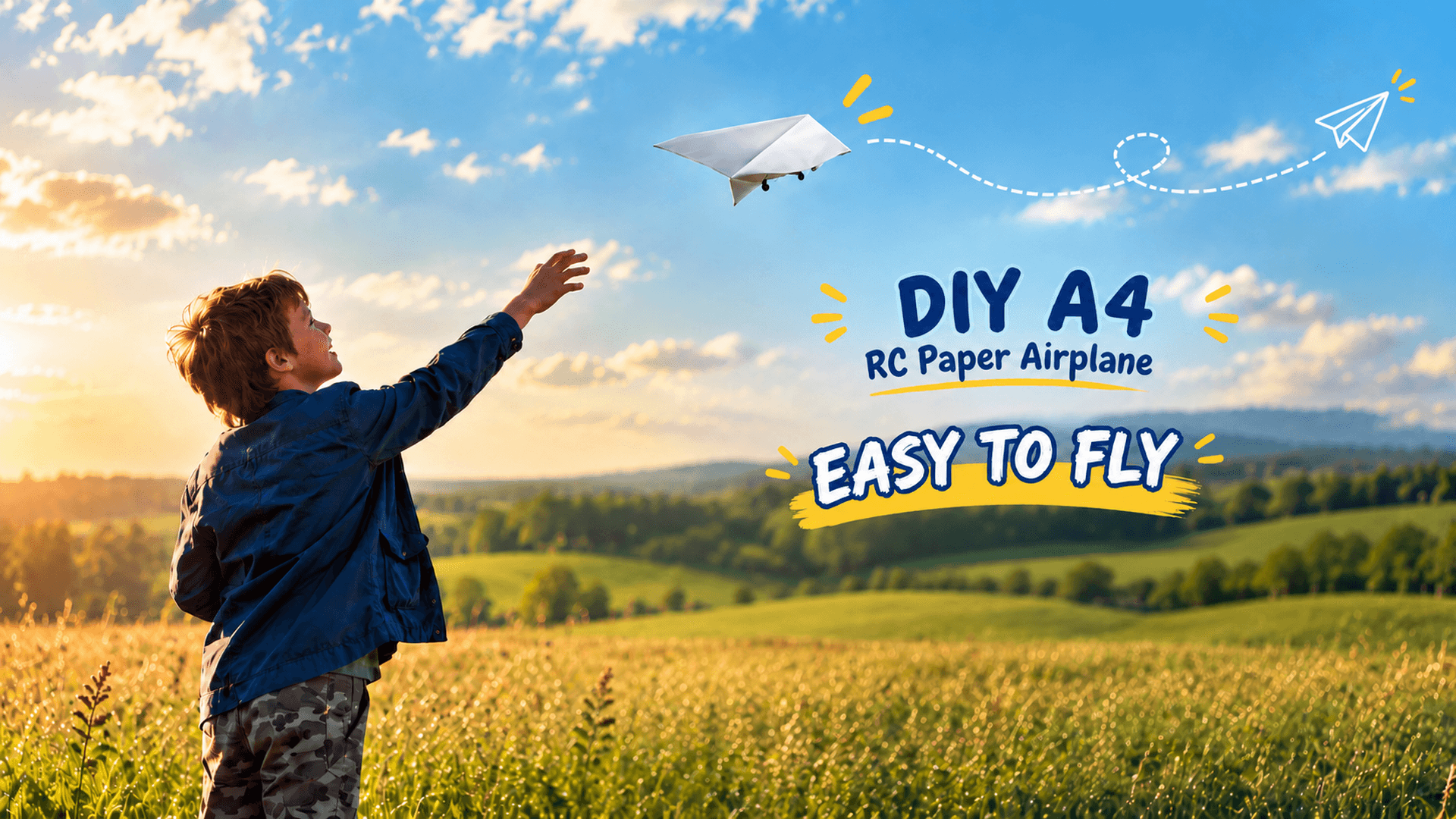 HM939 DIY A4 Paper RC Airplane